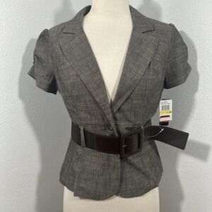 BCX Blazer Womens Medium Brown Academia Preppy Office Siren Career Work Business